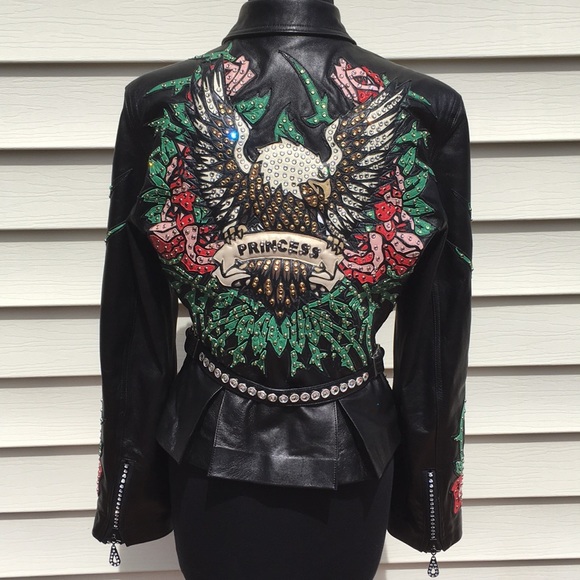 RARE Kippy Motorcycle custom biker leather jacket - Picture 2 of 8